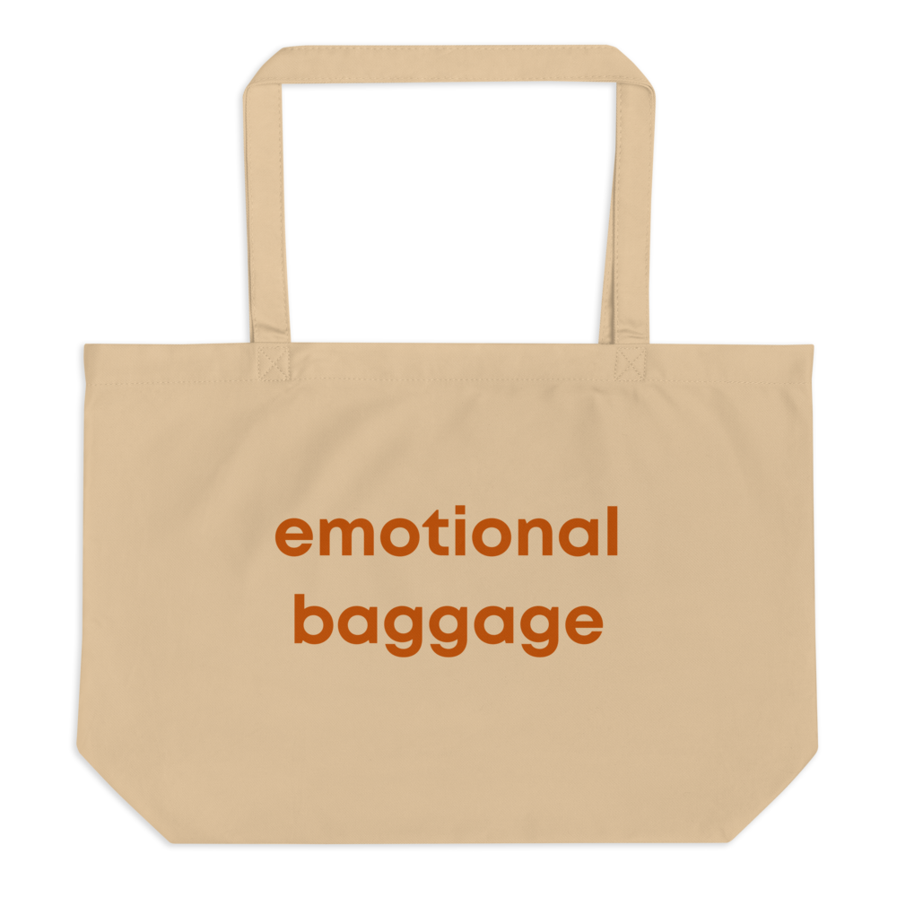 Emotional Baggage | Large Organic Cotton Eco Tote Bag - Image 3