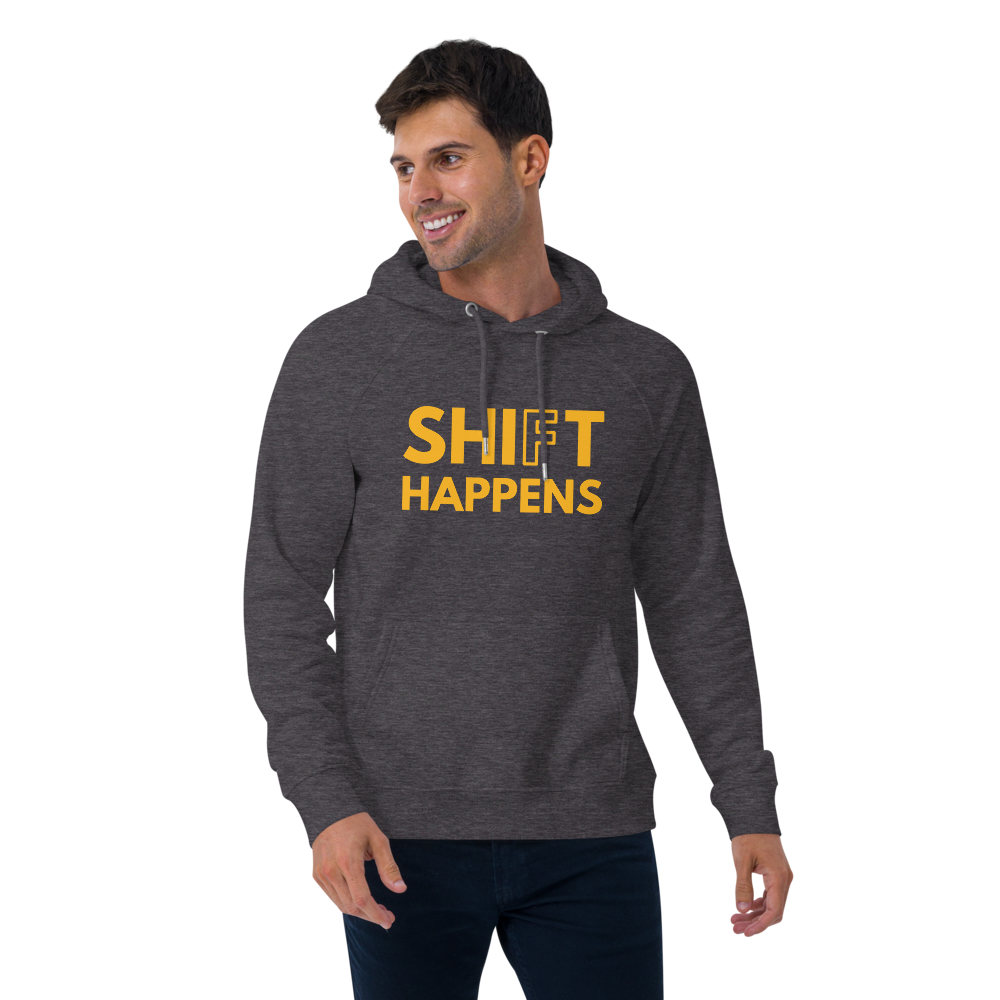 Shift Happens | Eco Raglan Hoodie - Image 2