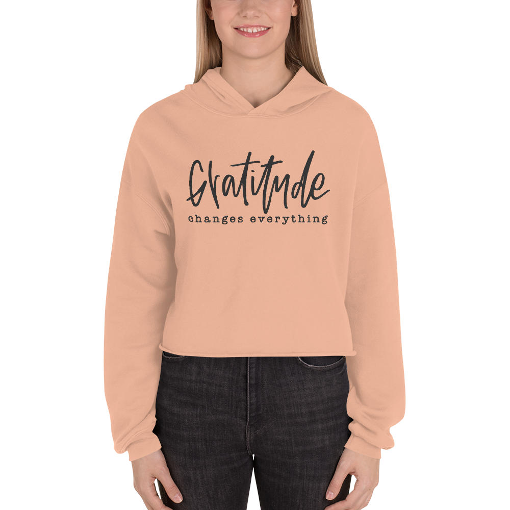 Gratitude Changes Everything | Cropped Hoodie - Image 3